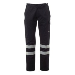 Payper 001709-0067 Pantalone WORKER REFLEX ESTIVO Uomo-Donna Nero