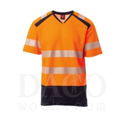 Payper S00538-P118 T-Shirt Alta Visibilità WAY Uomo ArancioFluo-Blu