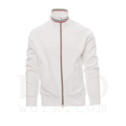 Payper 000017-0001 Payper Felpa Full Zip NAZIONALE Uomo Bianco-Italia
